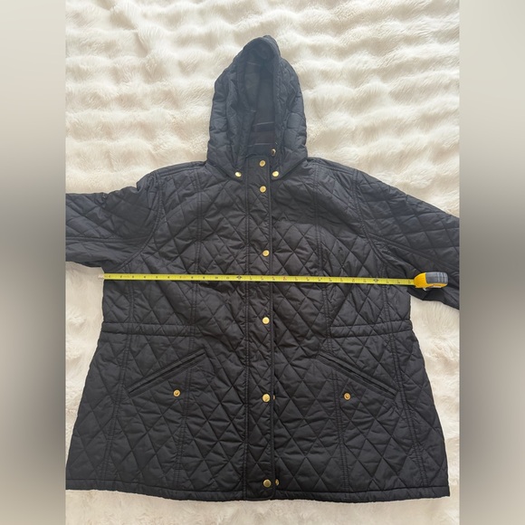 Barbour Millfire Tartan Collection Quilted Hooded Jacket - Picture 8 of 10